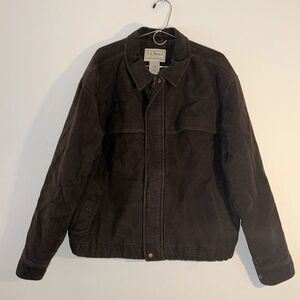 Vintage LL Bean Thinsulate Coat Jacket Men’s Large Brown Cotton Nylon